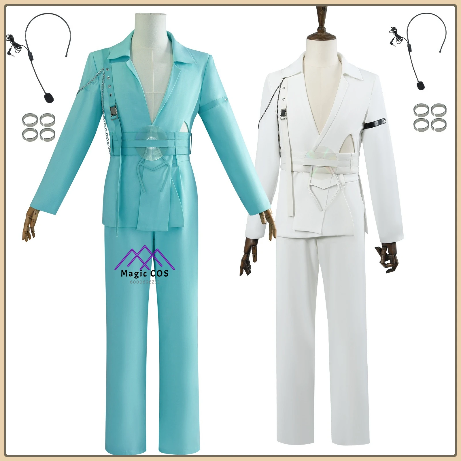 

Alien Stage R7 Till Cosplay Costume Full Set Anime Clothes Metallic Trim Suit Themed for Women Role Playing Halloween Party Suit