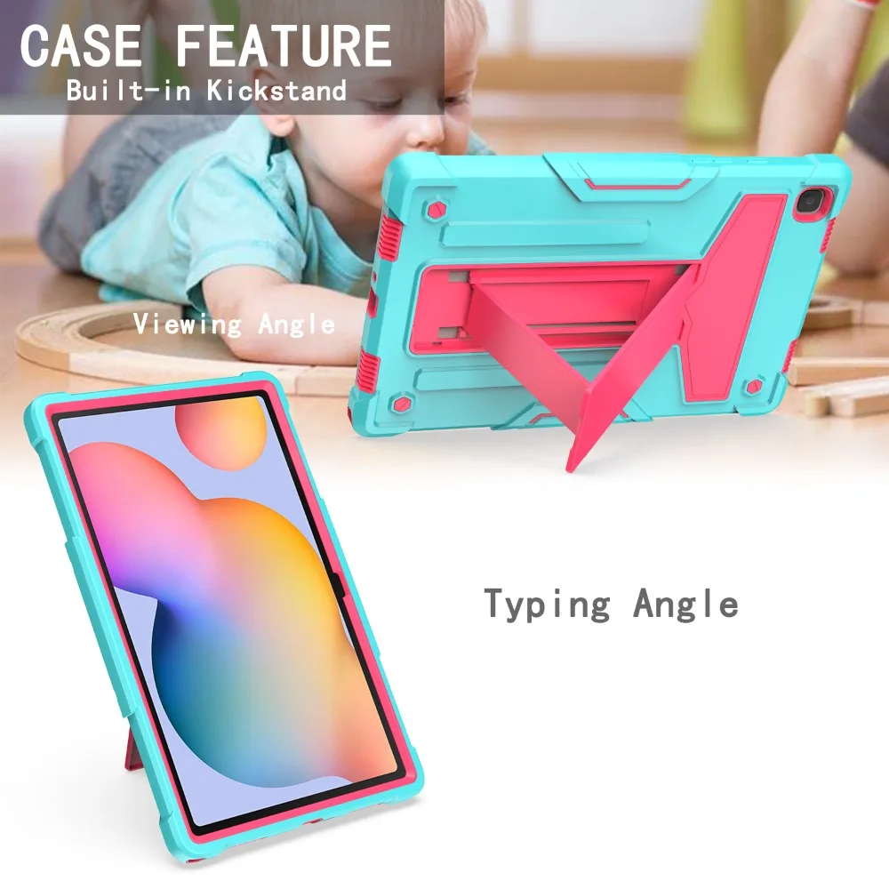สําหรับ Samsung Galaxy Tab A7 10.4 SM-T500 T505 T507 Heavy Duty กันกระแทกพร้อมขาตั้งสําหรับ Tab A7 10.4 นิ้ว