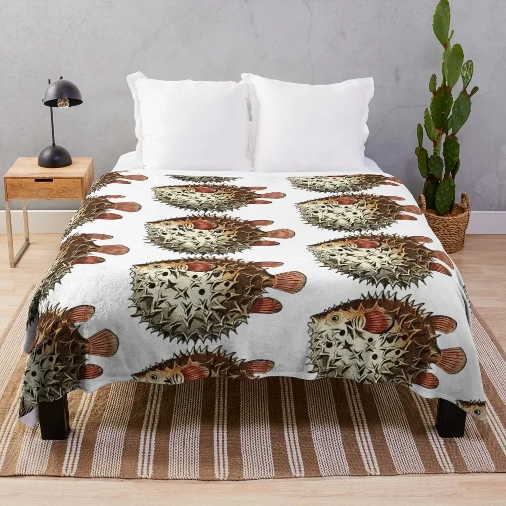 Puffer Fish Throw Blanket Beach Sofa Quilt Blankets