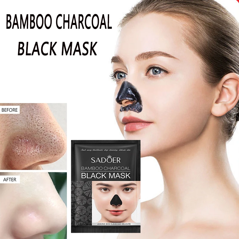 Masque anti-points noirs au charbon de bambou 20oer, bandes antarctrices, rétrécissement des pores, nettoyage en profondeur, peau douce et délicate, pack antarctique