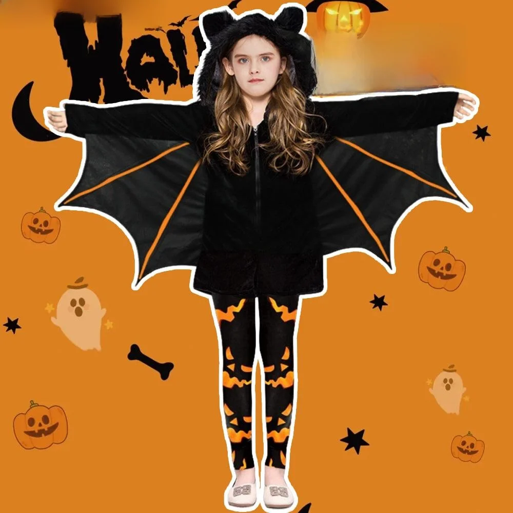 loween Mantello da pipistrello per bambini Costume tradizionale cinese da festival Ali incluse autentica produzione cinese