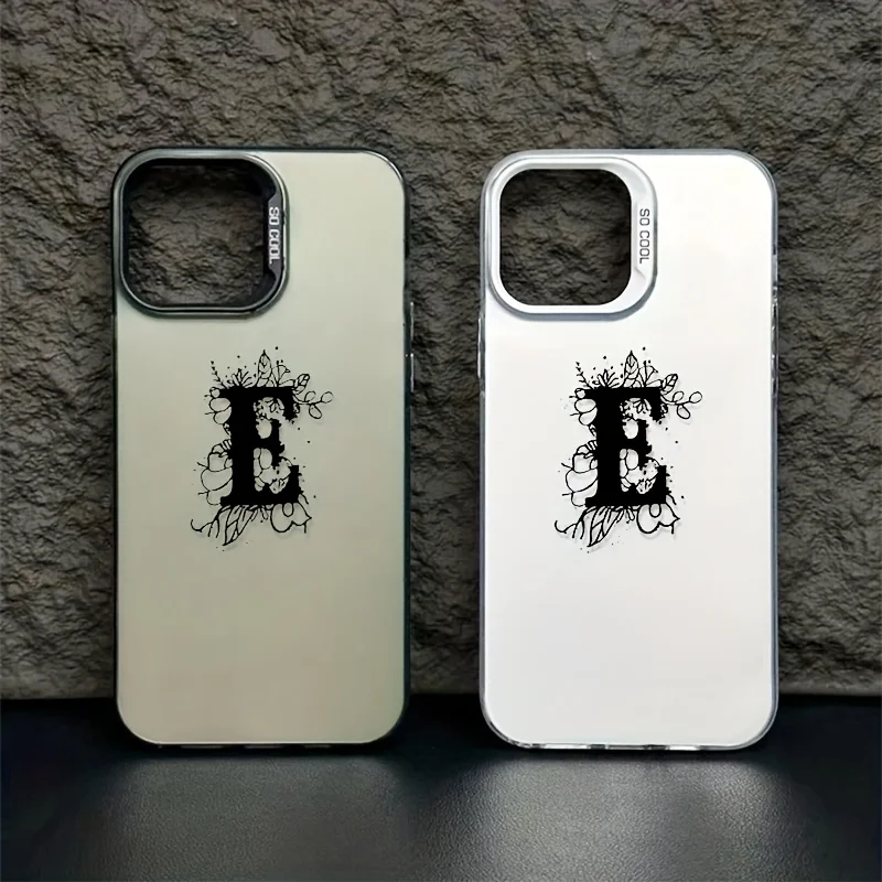 

Letter pattern design phone case for iPhone 17 16 15 14 13 12 11 Pro/ Max/Plus shock-proof rear cover anti-fingerprint