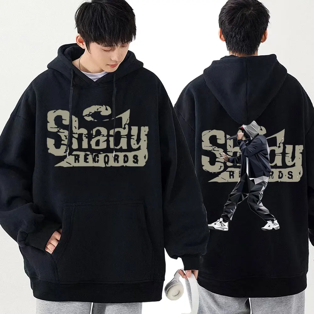 Hip Hop Singer Eminem Hoodie Slim Shady Music Album Rap Graphic Hooded Men Harajuku Fashion Sweatshirt Unisex Fleece Long Sleeve