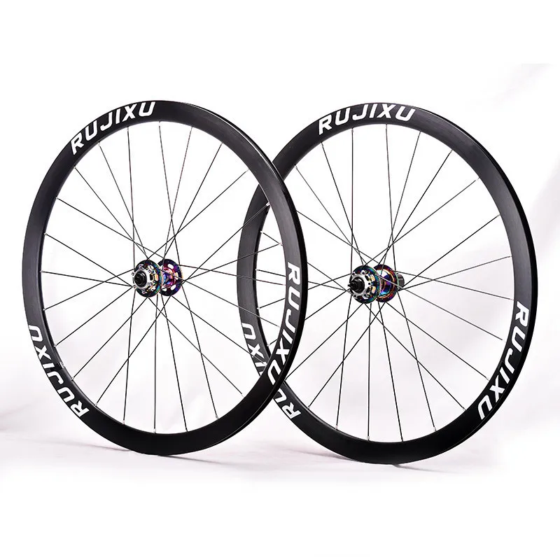 RUJIXU-Aluminum Alloy Disc Brake Wheel Set, Quick Disassembly, 5 Bearing Barrel Shaft, Road Car, 6-Claw, Frame Height 38mm, 700C