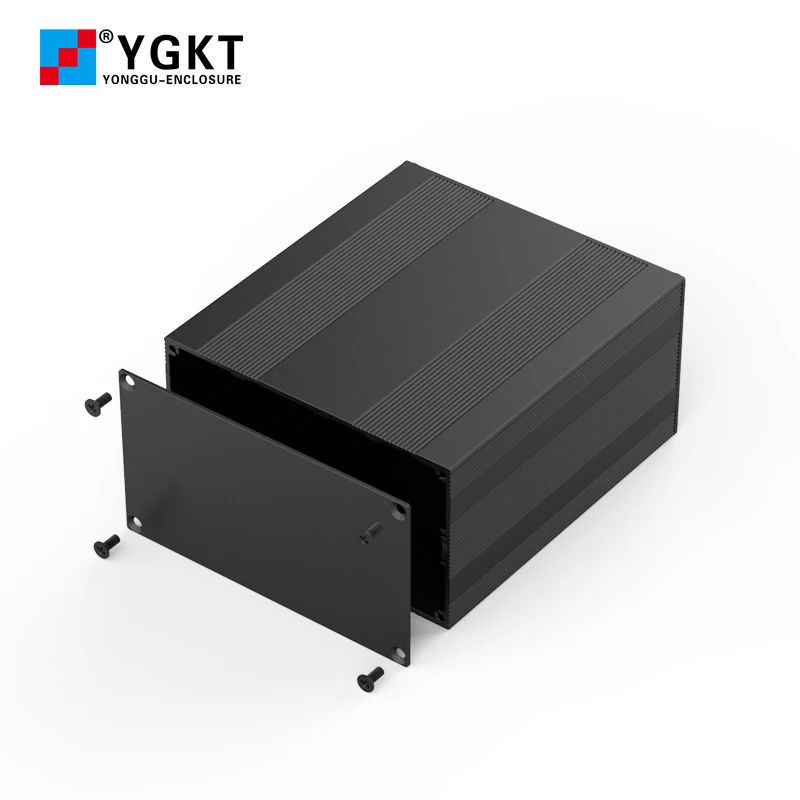 Yonggu Anodized Extrusion Heat Sink Housing Split Type Meter Control Box Extruded Aluminum Electronic Enclosure H29 145*85MM