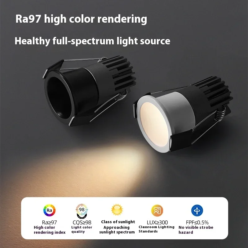 LED راحة ثقب صغير صغير 1W2W3W4W5W عميق مضاد للوهج جميع الألومنيوم إضاءة داخلية سطوع عالية جودة الأضواء #1