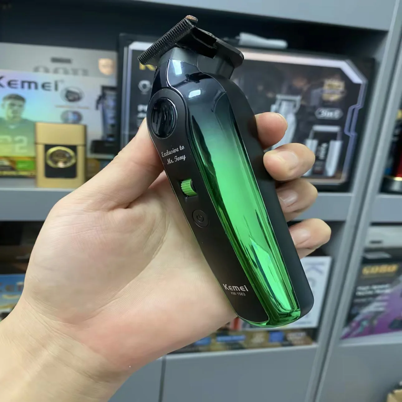 Kemei Zero Gapped Hair Trimmer Edgers Electric Hair Clipper Cordless Rechargeable Finish Hair Cutting Machine Men Beard Trimmer
