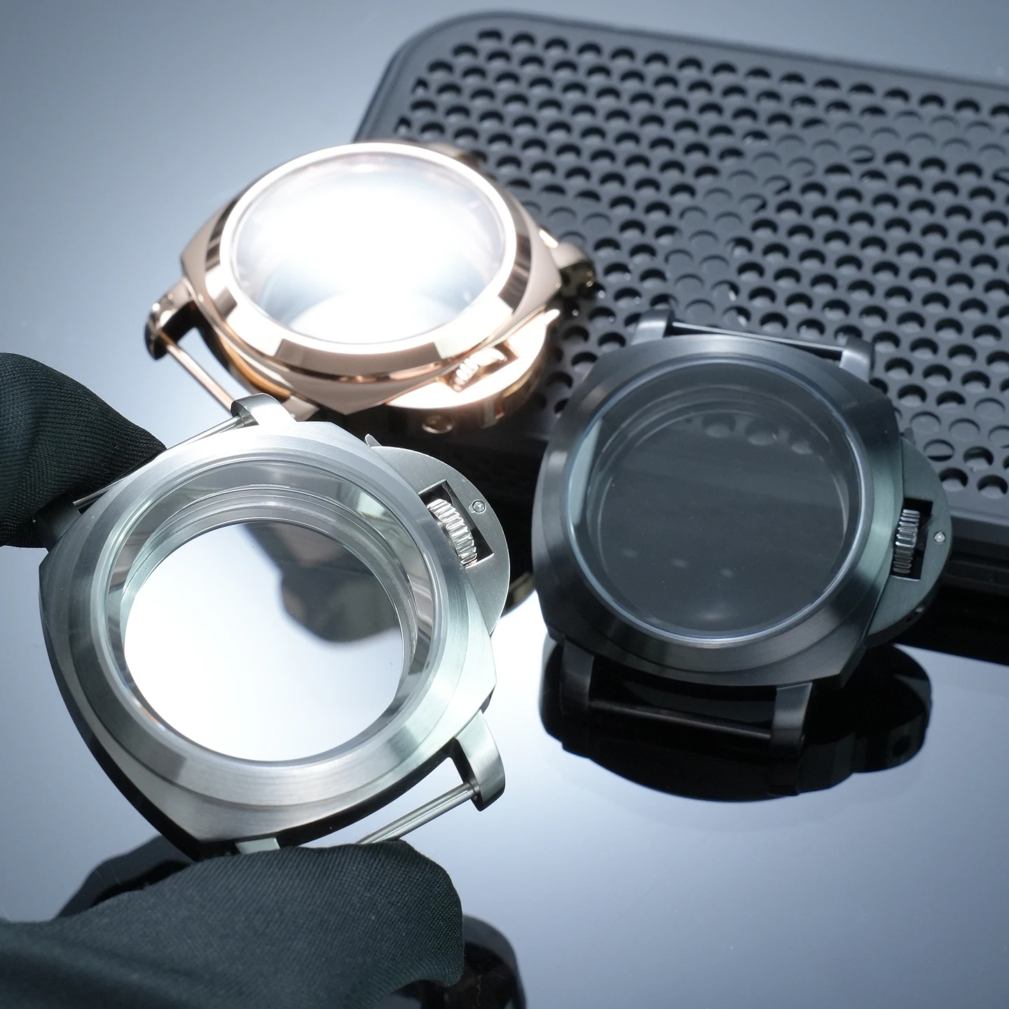 40mm Stainless Steel Custom Assembly Watch Case for NH35 and NH36 Movements—High-Gloss / Matte Watch Case Assembly Kit