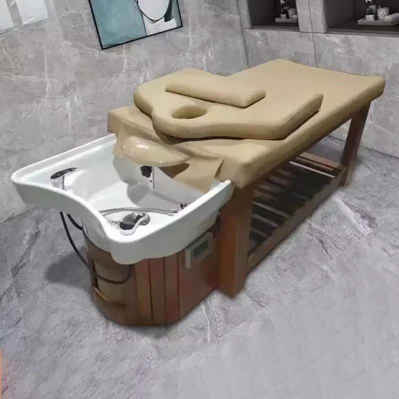 new Modern Simple Luxury Fashion Shampoo Bed Ergonomic Lounge Hair Shampoo Bed Portable Trendy Cadeira De Barbearia Furniture