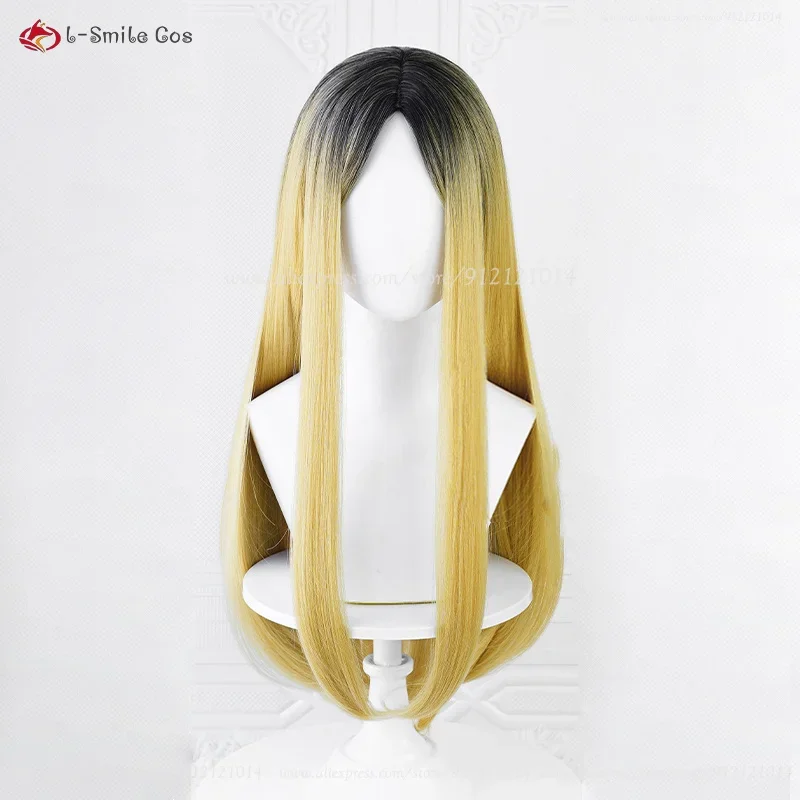 Haikyuu!! Women Kozume Kenma Cosplay Wig Kenma Kozume Wigs 70cm Gold Black Cos Anime Cosplay Wigs Heat Resistant Synthetic Wigs