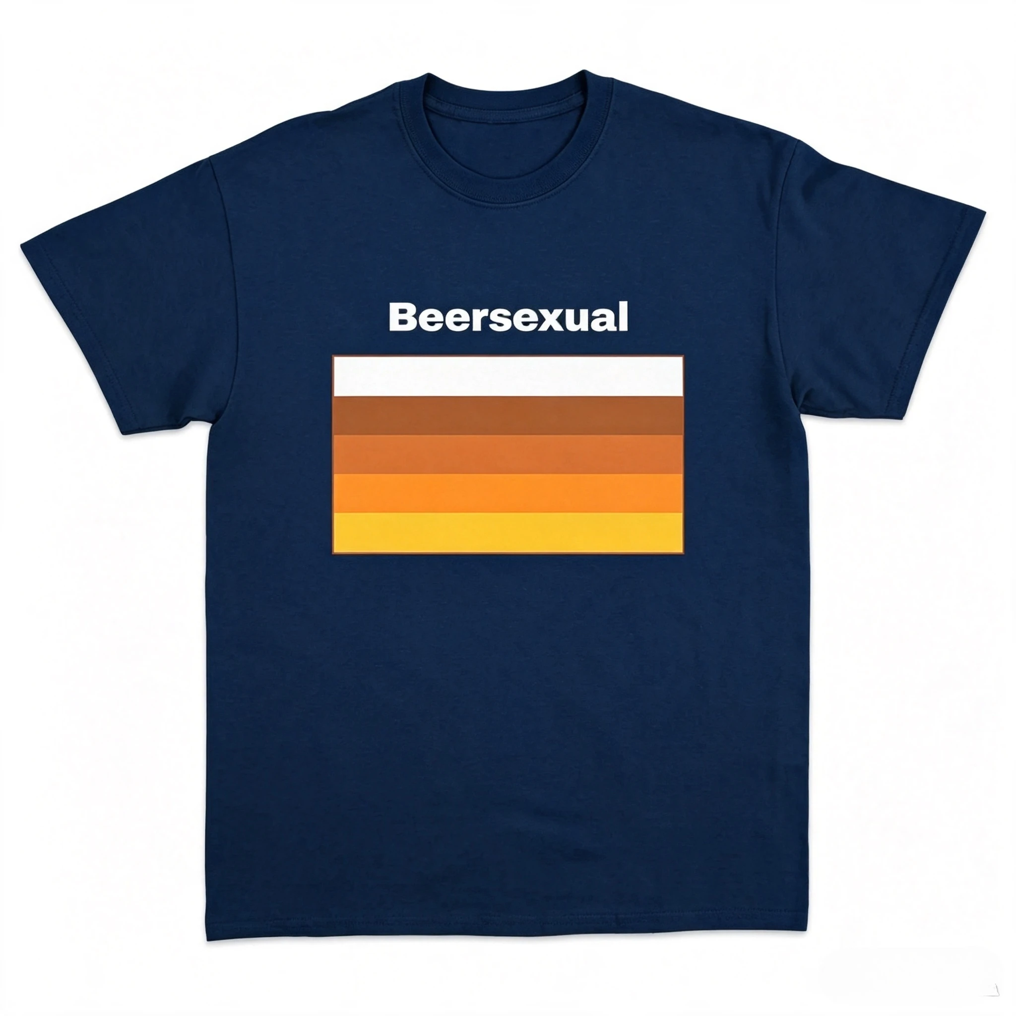Beersexual Flag T-Shirt Men's and Women's Funny Beer Lover Gift Graphic Tee Hip Hop Streetwear Casual Summer Top 2026 New