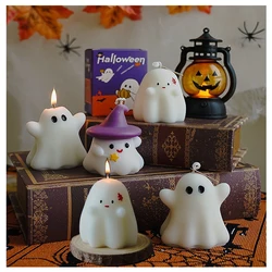 Halloween Ghost Candle Single Wick Jar Design Creative Ornaments  Atmosphere Fragrance Candle Luxury Gift Party Desktop Decor