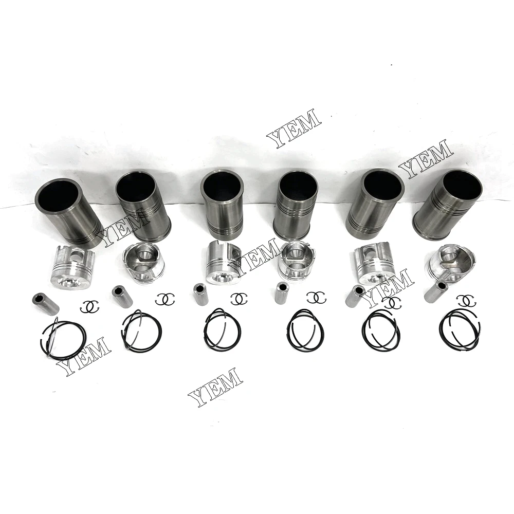 Pistão prático da forro do cilindro da revisão TH6105 com anéis para a peça do motor Weichai