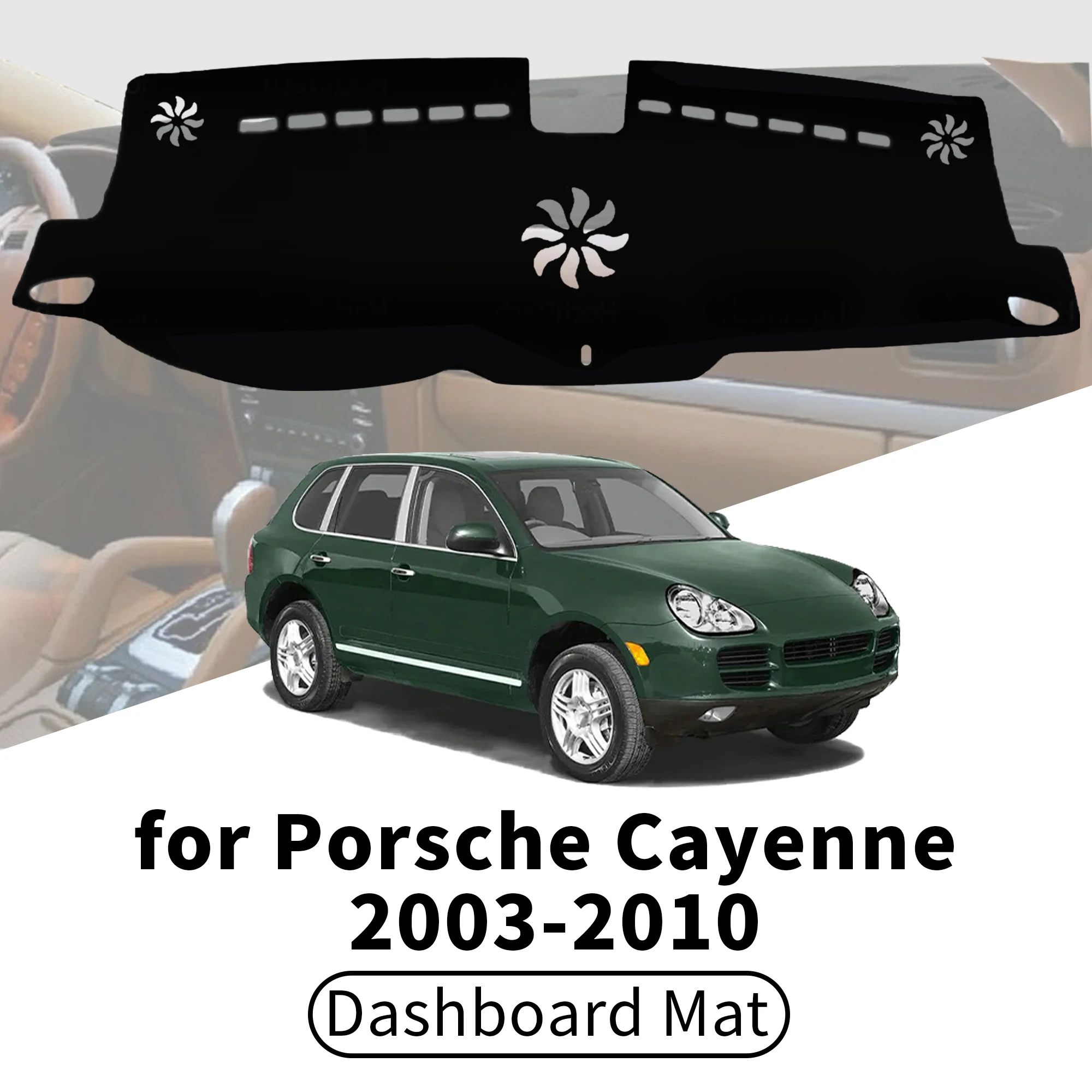 for Porsche Cayenne 2003-2010 E1 9PA First Generation Dashboard Cover Dashmat Sunshade Anti‑UV Anti‑Glare Dash Mat Accessories