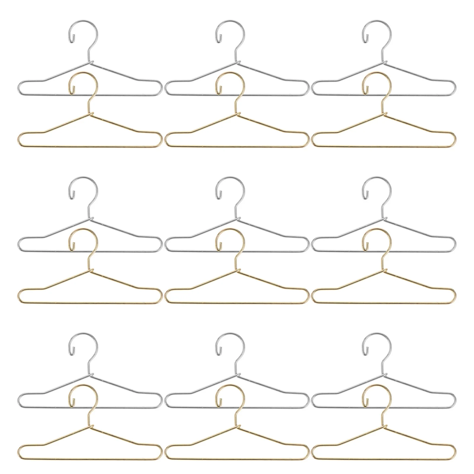 

24Pcs Mini Clothes Hanger Metal Mini Wardrobe Hangers for Dollhouse Outfit Storage and Closet Organizer Pet Hangers