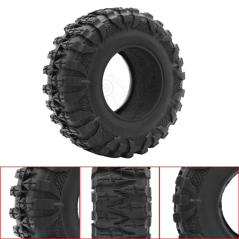 2.2 inch Rubber Wheel Tires 120*42mm for TRX4 Axial SCX10 III AXI03007 Ford Bronco 1/10 RC Crawler Car Upgrade Parts