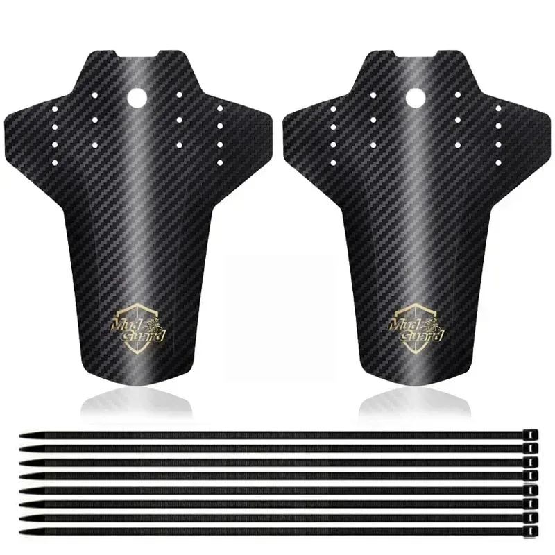 guardabarros de fibra de carbono con patron reflectante para bicicleta de montana ultraligero universal para rueda delantera y trasera con bridas para cables accesorios portatiles para ciclismo