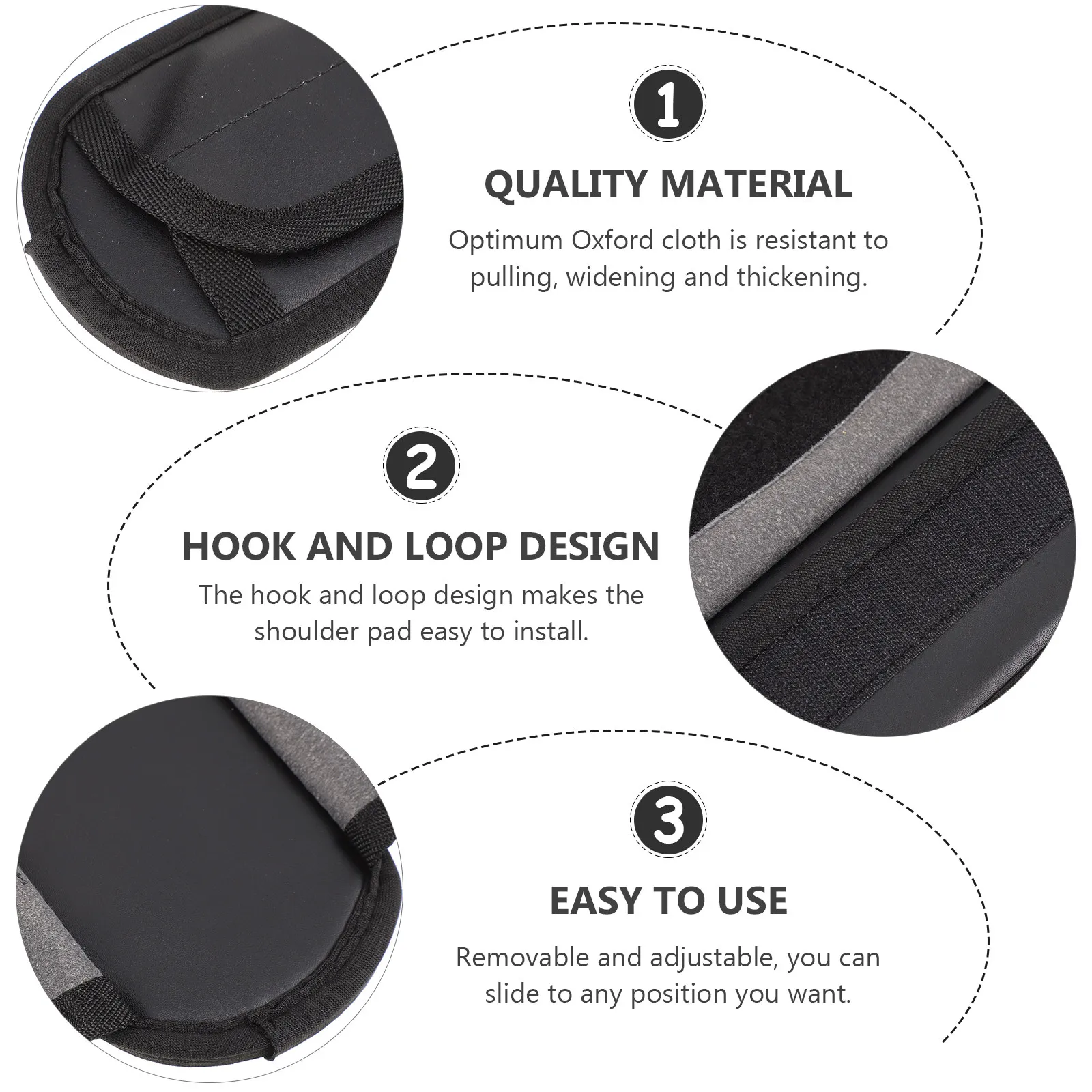 Removable Adjustable Shoulder Pad for Backpacks Guitar Cases Messenger Bags Duffel Bags Oxford Cloth Thickened