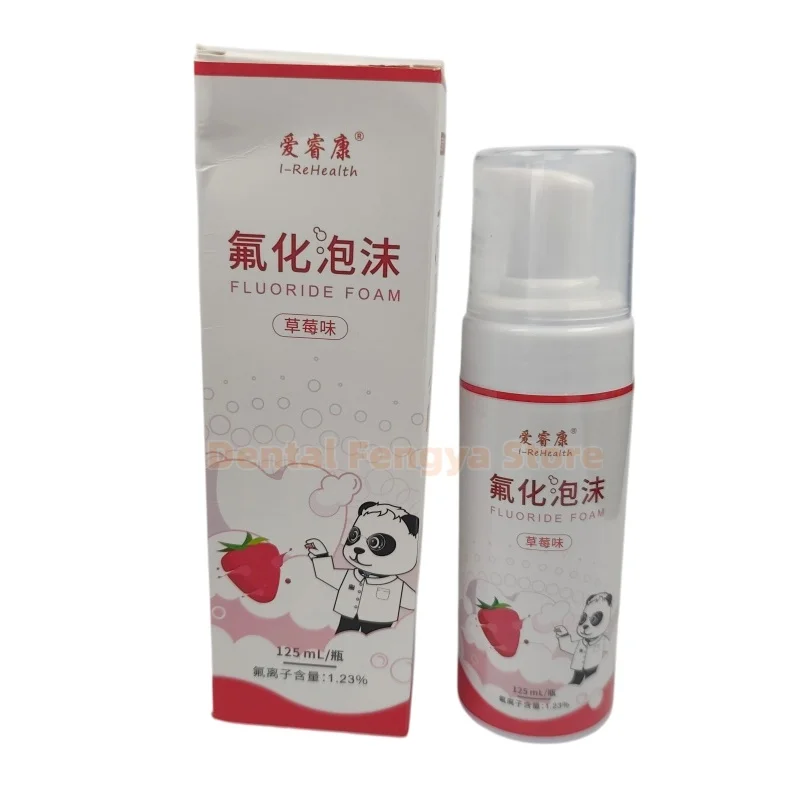 125ml I-Rehealth Dental Fluoride Foam Strawberry Flavor Anti-Cavity Teeth Fluoridation Foam Prevent Tooth Decay With Foam Tray