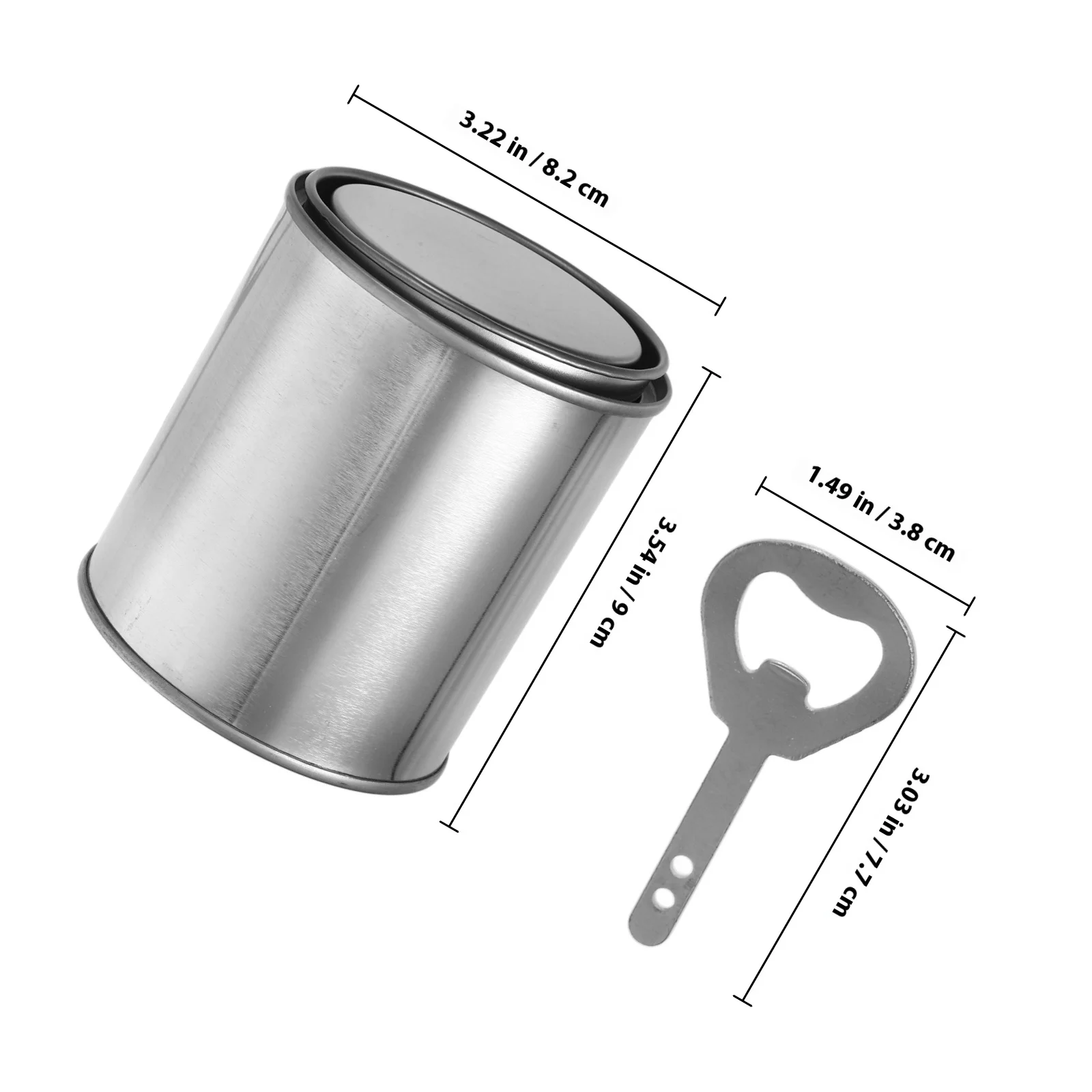 1 Set Kaleng Kosong Dengan Tutup, Wadah Penyimpanan Logam Bulat Kecil Tanpa Lapisan Untuk Cat Sisa, Ember Cat Untuk Primer dan Perekat