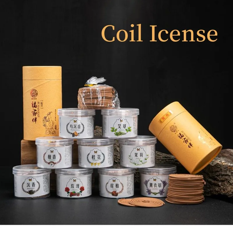 120 Plates Natural Coil Incense Aromatherapy Indoors Buddhist Wormwood Sandalwood Incense Home Fragrance Freshing Air Cense