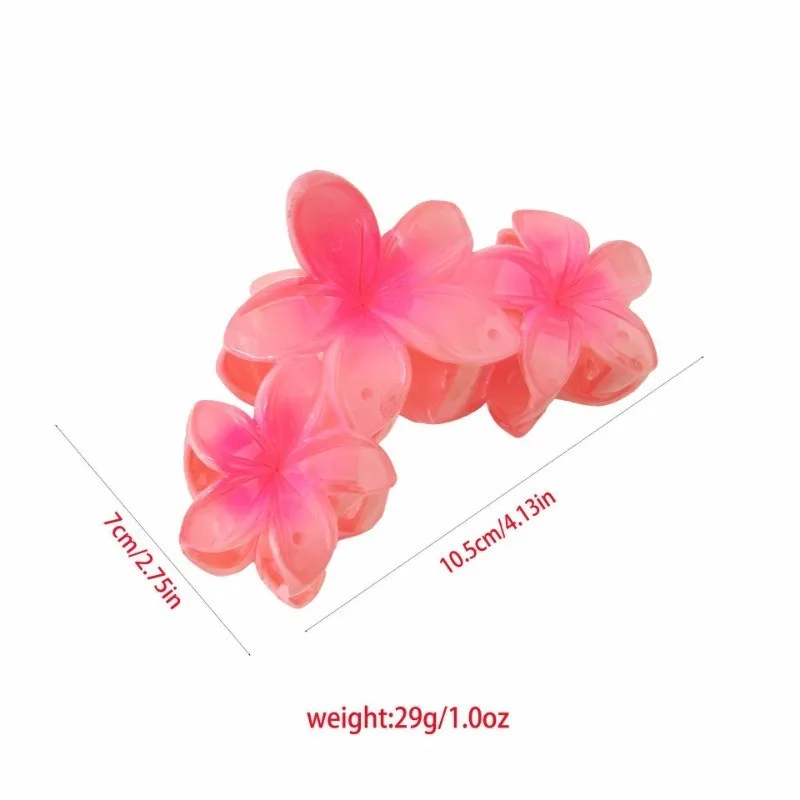 Multicolor Flower Acrylic Hair Clip Claw for Women Elegant Daily Wear Shark Clip Fashion Girl Ponytail Clip Hair Accessories