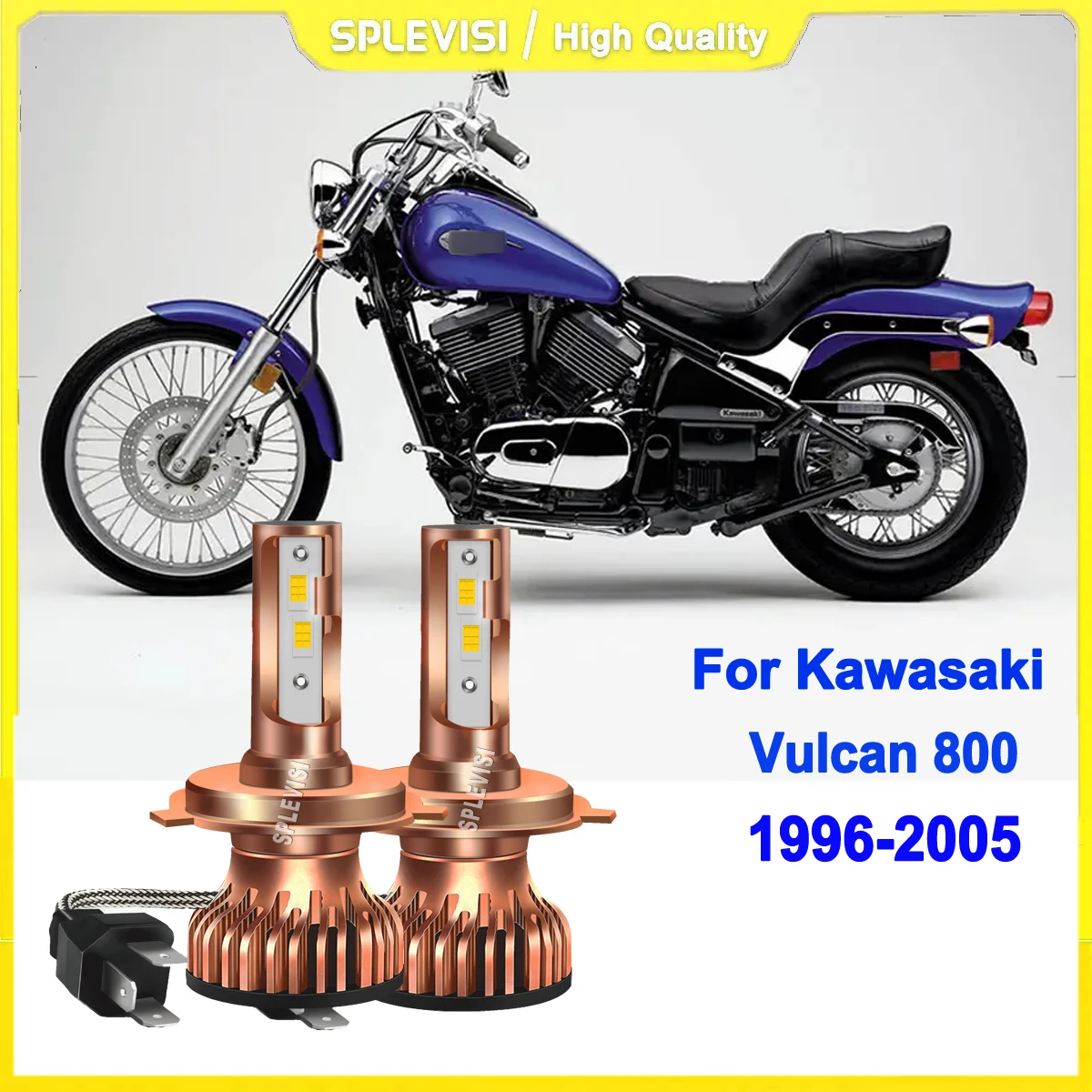 

led motorcycle headlight giving 15000LM/Bulb light output For Kawasaki Vulcan 800 1996 1997 1998 1999 2000 2001 2002 2003-2005