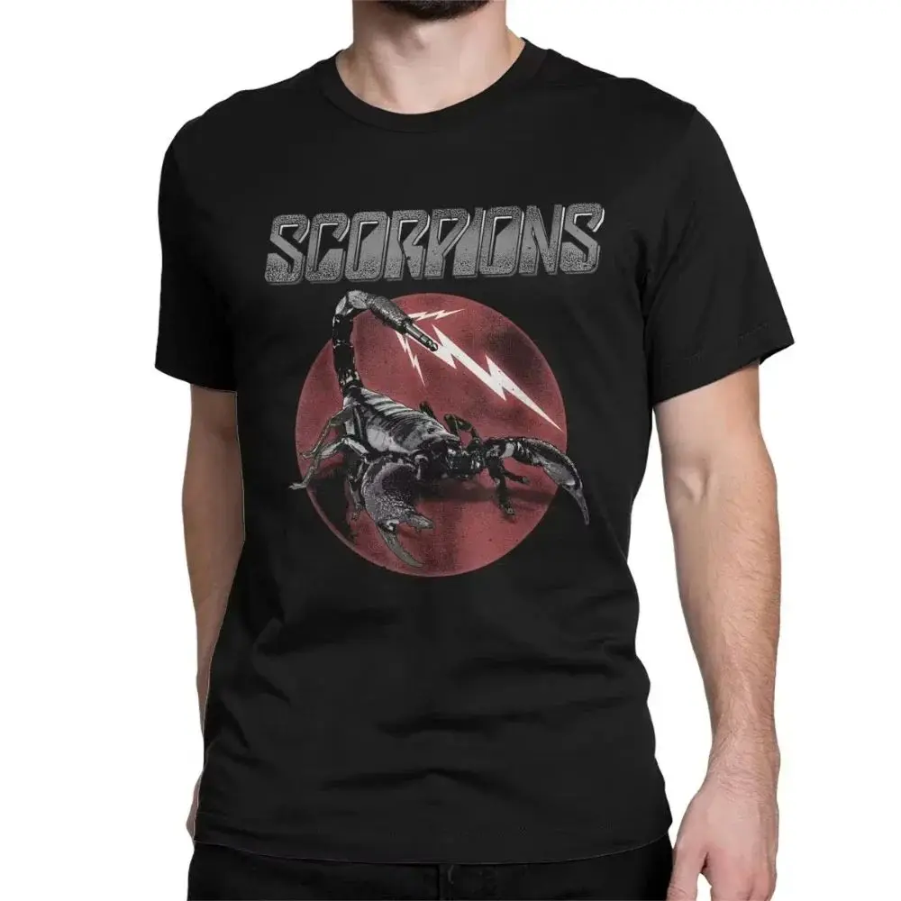 Scorpions Rock Believer Screaming Portrait T Shirt Gothic Punk Tops Vintage Casual Loose Streetwear Y2k Graphic Print Tee Unisex