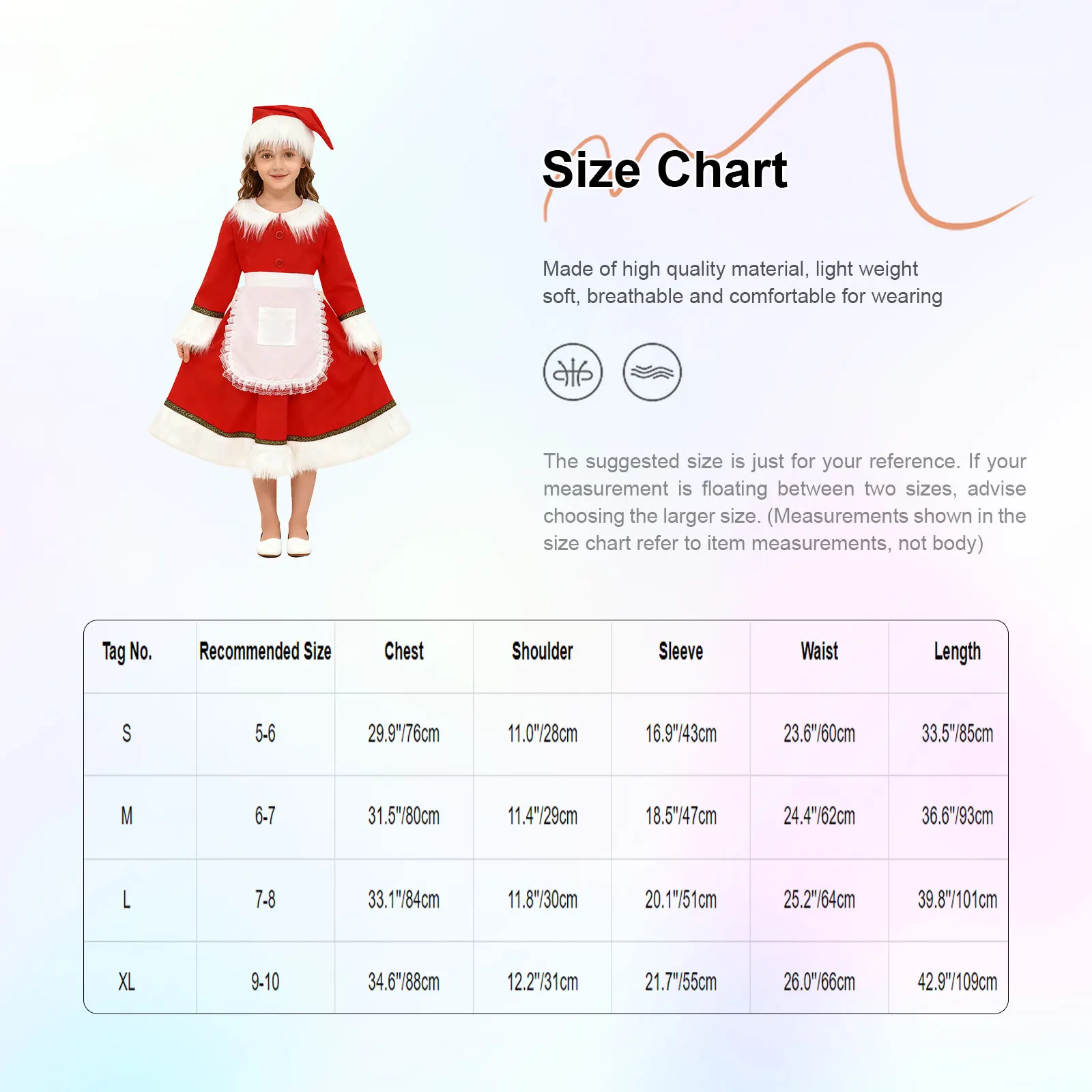 أطفال بنات سانتا كلوز زي عيد الميلاد تأثيري فستان البدلة كم طويل زر تكدرت فستان أحمر مخملي مع قبعة المئزر وتتسابق #6