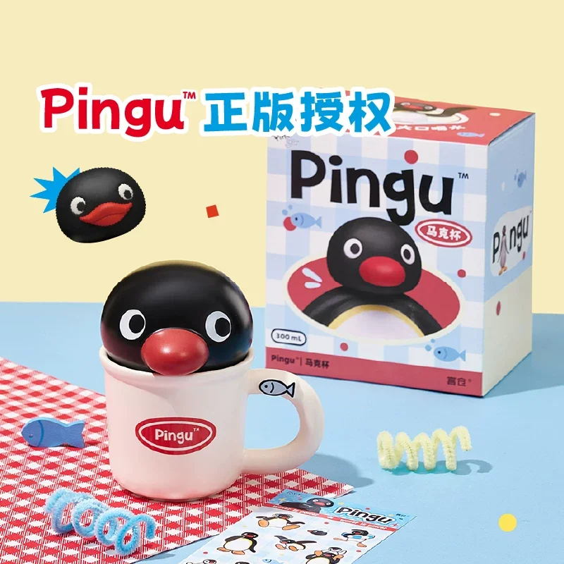 

Anime Peripheral Gifts Pingu Figurines Mug Cup Water Cup Penguin 3d Pingu Desktop 300ml Couple Cup Milk Cup Coffee Birthday Gift