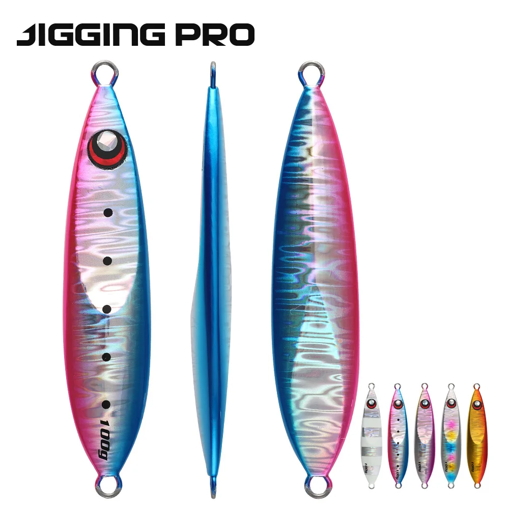 JIGGINGPRO 60g 80g 100g 130g 160g Sea Fishing Metal Jigs Rockfishing Big Bait Lure Bass Fishing Lure