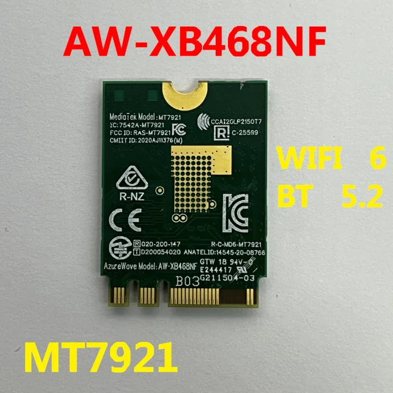 MT7921 AW-XB468NF For ASUS GX551Q GX703H FA706QM FA506QR M7600Q M7400Q GA401Q UX325U WLAN WIFI wireless module bluetooth card