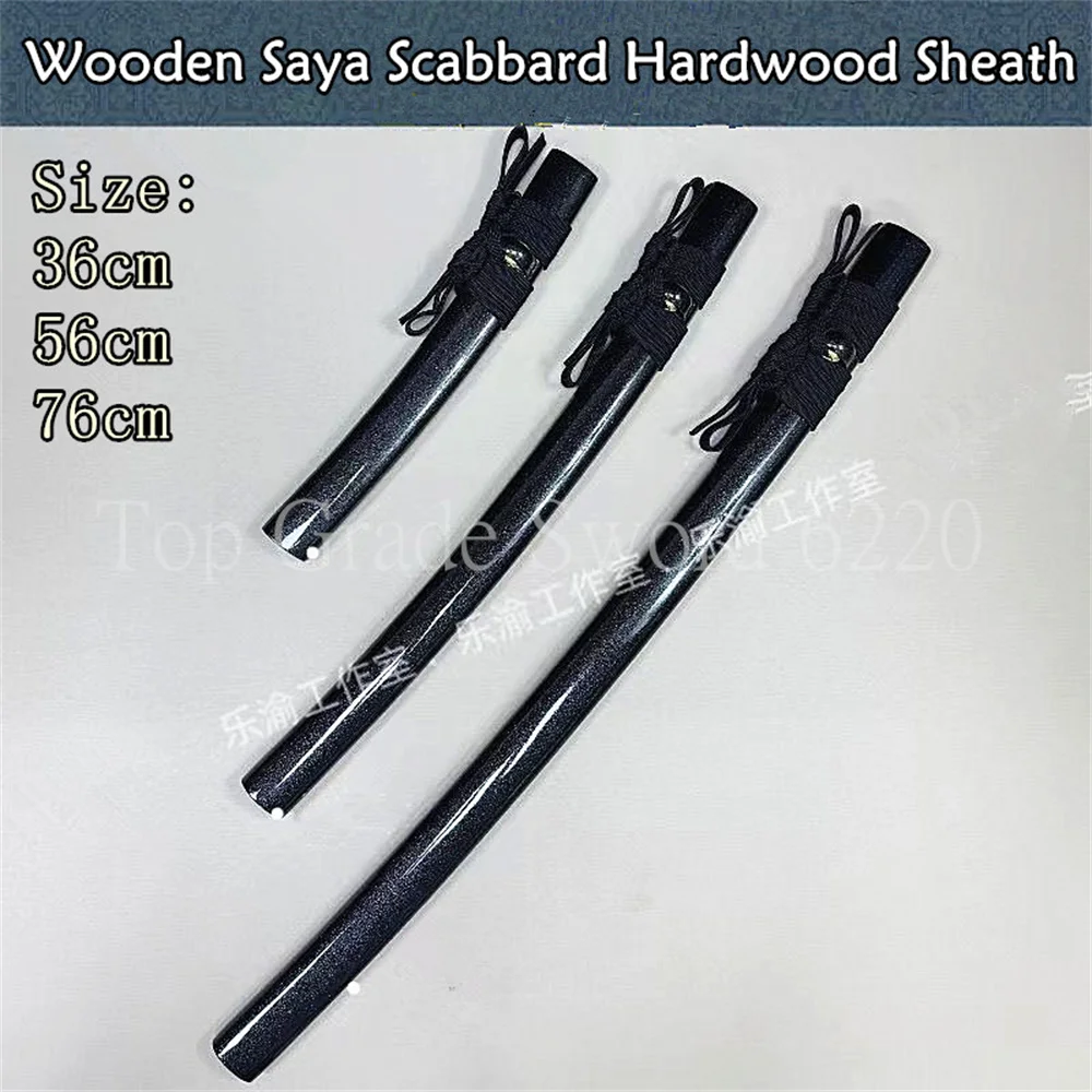 Very Excellent Wooden Black Saya Scabbard Hardwood Sheath For Japanese Sword Wakizashi Tanto Samurai Katana Brand New