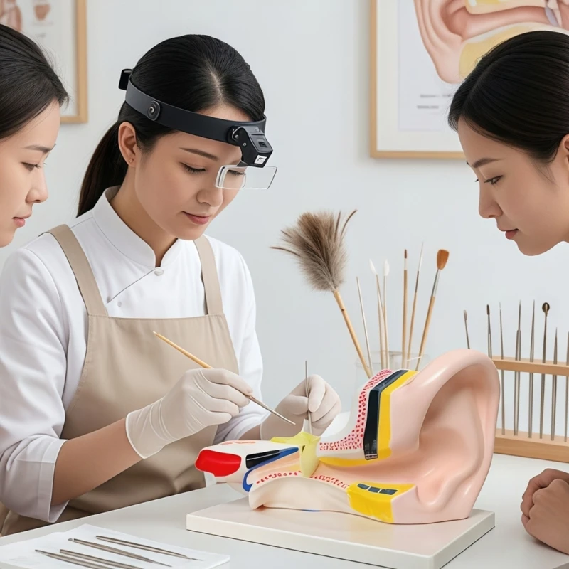 Human Ear Structure Model Section View Model for Classroom Anatomy Explanation