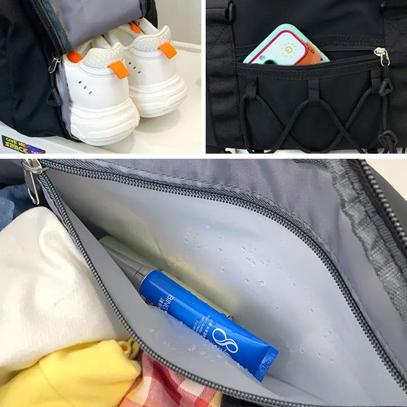 大容量スポーツフィットネスバックパック女性と男性アウトドアハイキング旅行バックパック多機能シューズバッグ付きウェットポケット