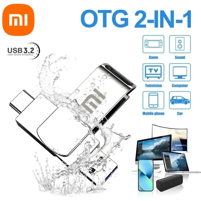 Xiaomi-Clé USB 16 To, USB 3.2, transfert ultra rapide, SSD en métal, étanche, mini clé U portable, mémoire