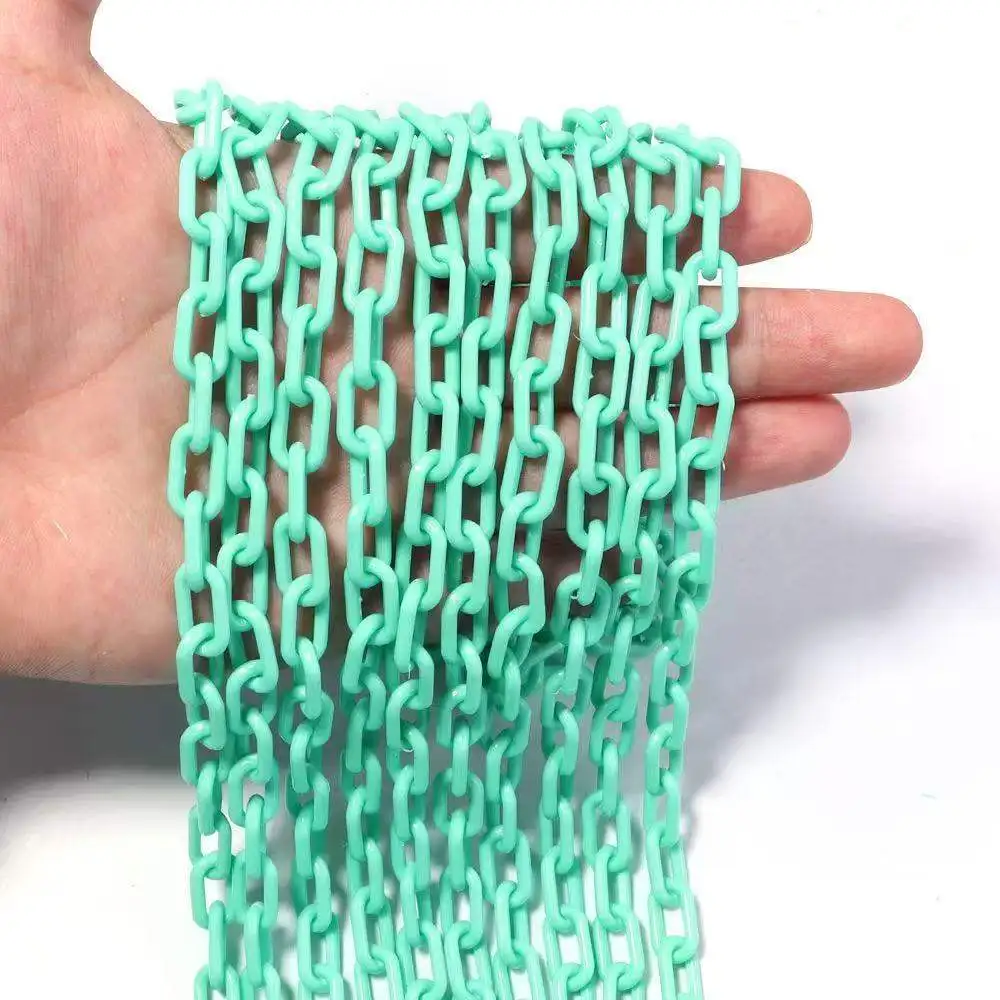 Acrylic Chain Links For DIY Jewelry Making Colorful Plastic Material Necklace Bracelet Sunglasses Strap Accessory