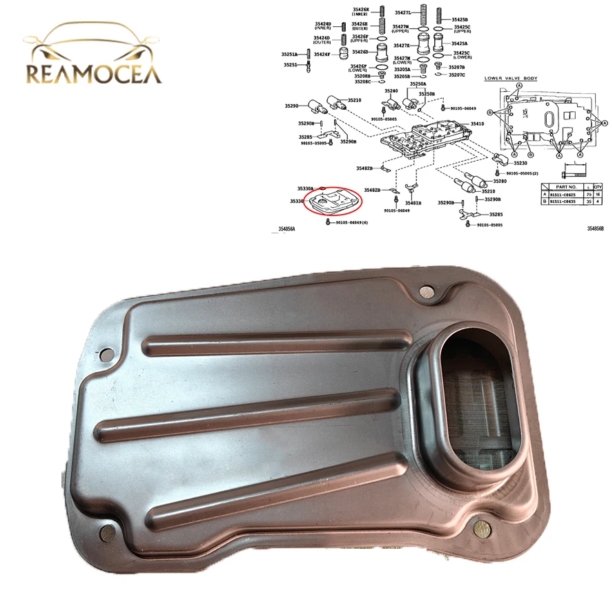 

Reamocea Automatic Transmission Gearbox Oil Filter Car Parts For Toyota Land Cruiser Prado FJ CRUISER LEXUS LX470 35330-60050