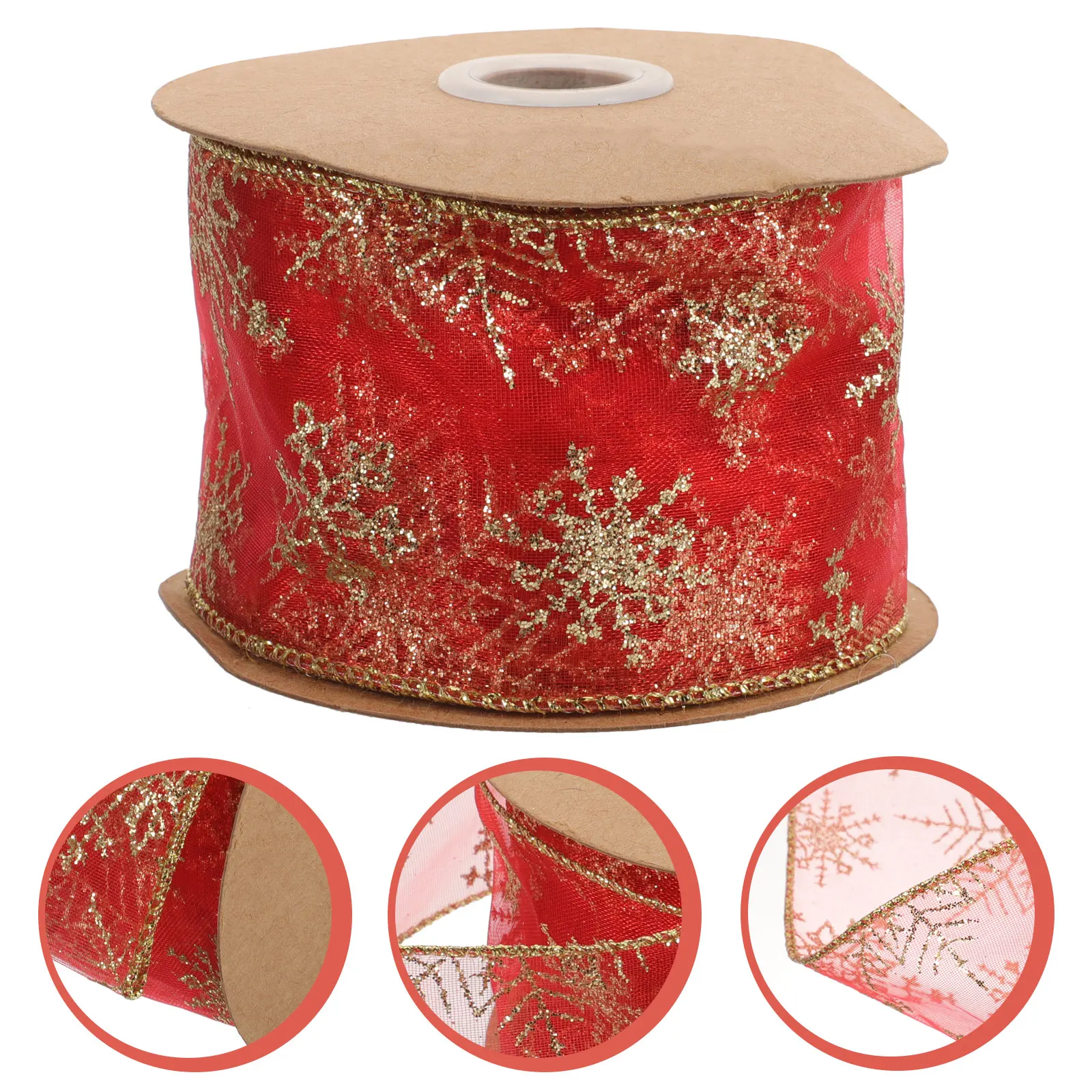 

1 Roll Christmas Decorative Xmas Party Crafts Diy Wrapping Ribbon Bright Color Smooth Texture Gift Box Packing Ribbon