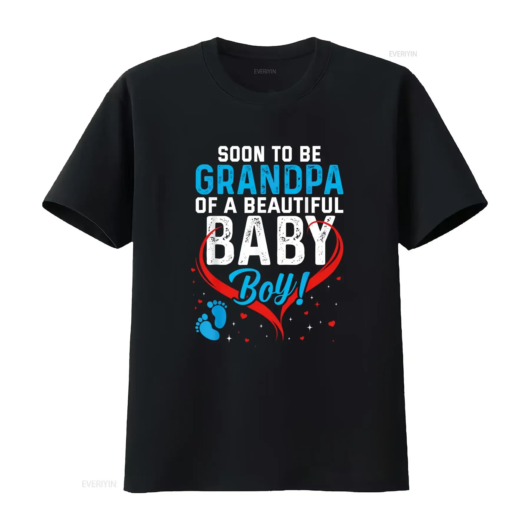 Soon To Be Grandpa Of A Baby Boy Promoted T Shirt vintage Washed Unisex graphic designer clothes Stretched homme Versatile