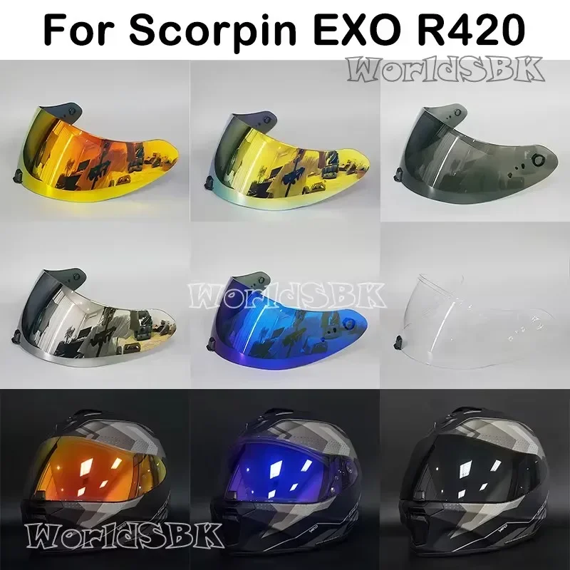 

Capacete SCORPION EXO-R420 Helmet Visor Shield Lens Motorcycle Accessories Full Face Helmet Anti-UV Scorpion EXO-R420 Casco Moto