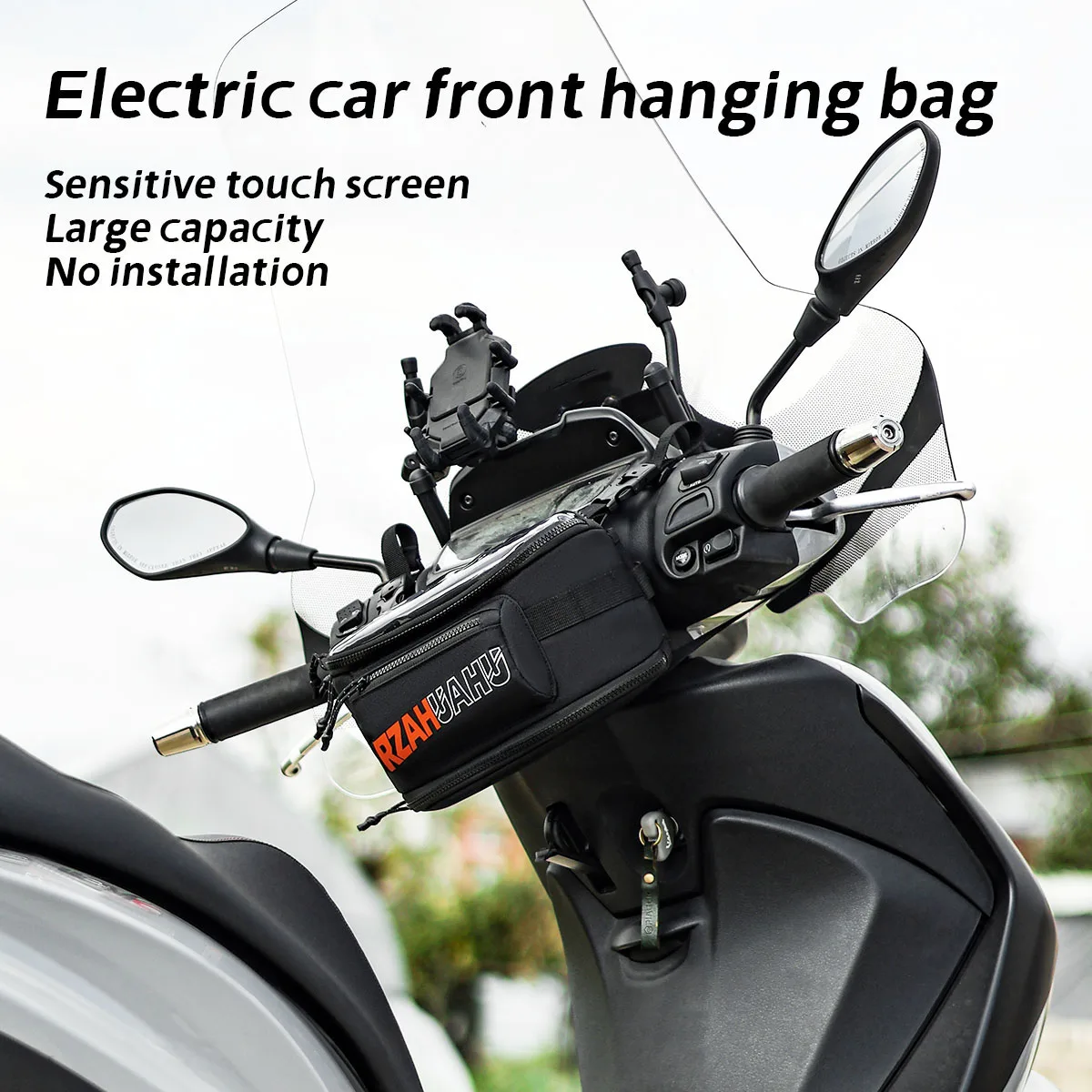 

Передняя сумка для мотоцикла, передняя сумка для электроскутера, сумка для навигации с сенсорным экраном для мобильного телефона, сумка для райдера.