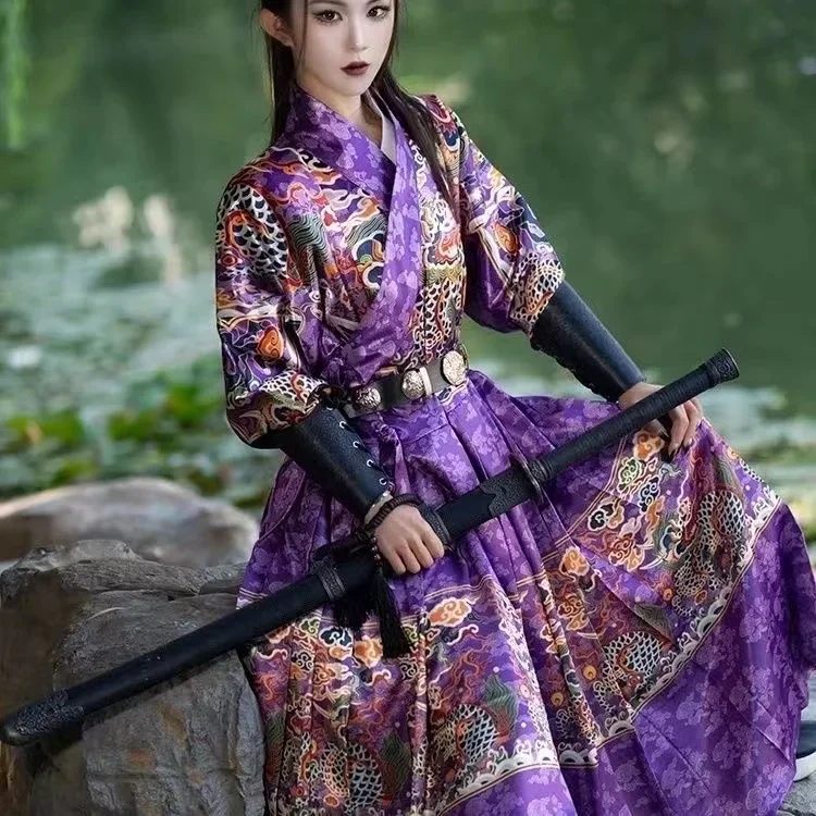 Classic Royal Guards Men Women Hanfu Ming Dynasty Kylin Python Robe Traditional Assassin Stage Show Crowley Cosplay Costume