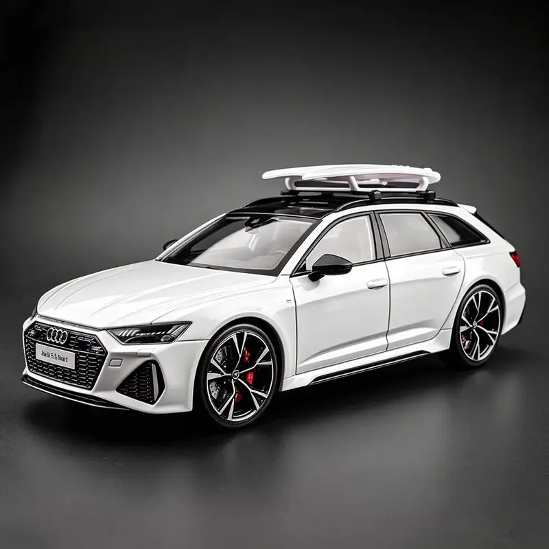 Modelo a Escala 1/24 del AUDI RS6 Avant Station Wagon, Auto Deportivo de Aleación Fundida a Presión, con Sonido y Luz Simulados