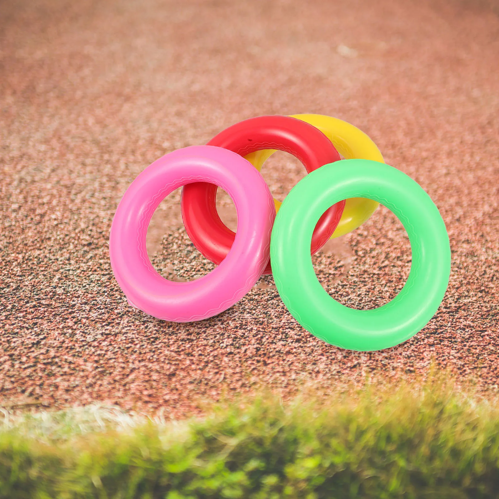 4pcs Relay Rings Fun Target Toys Soft Antislip Group Play Bottle Toss Game Children Sports Training Outdoor Toys