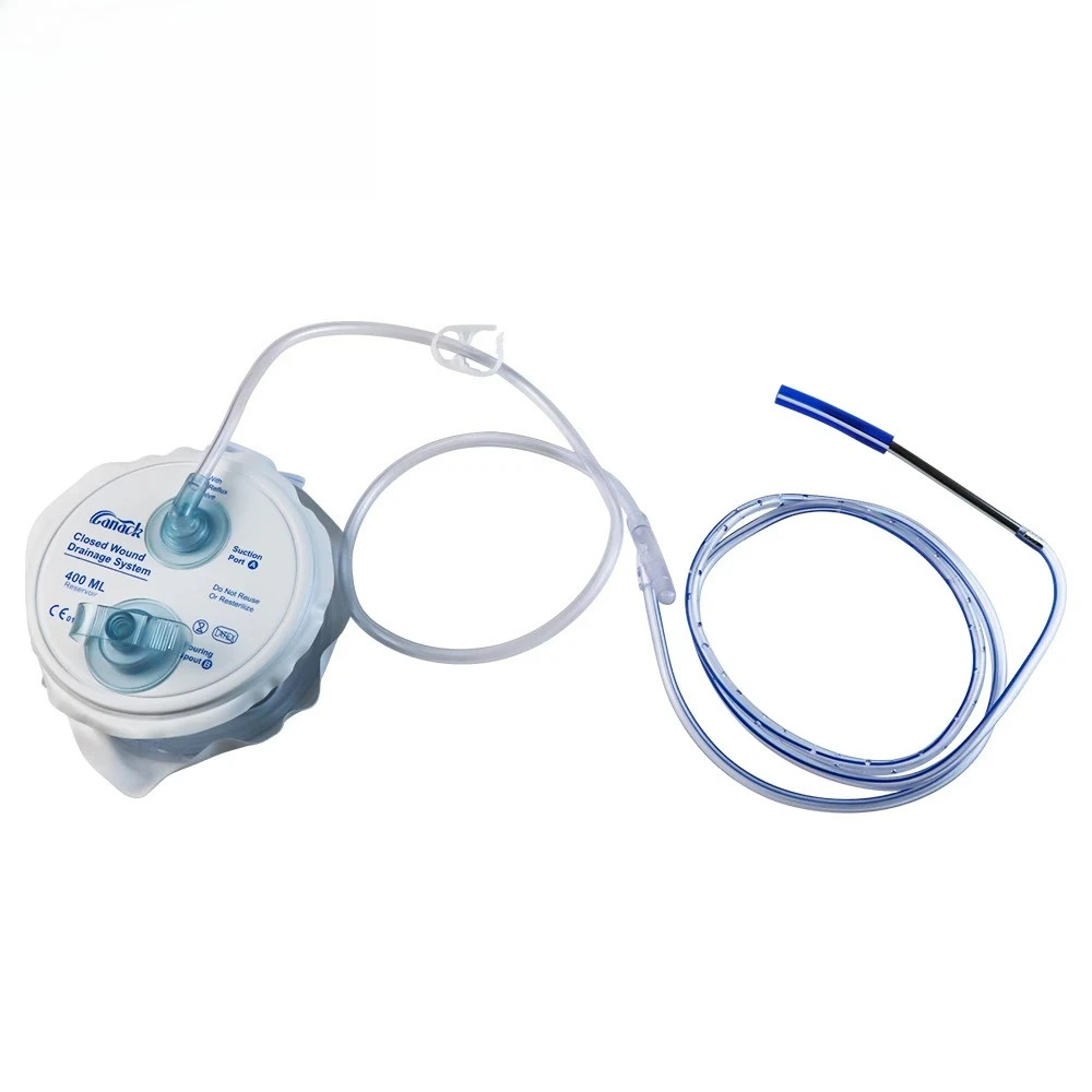 

Closed Wound Drainage System With Spring Negative Pressure Device Medical Grade PVC Drain Tube Surgery Practice Accessories