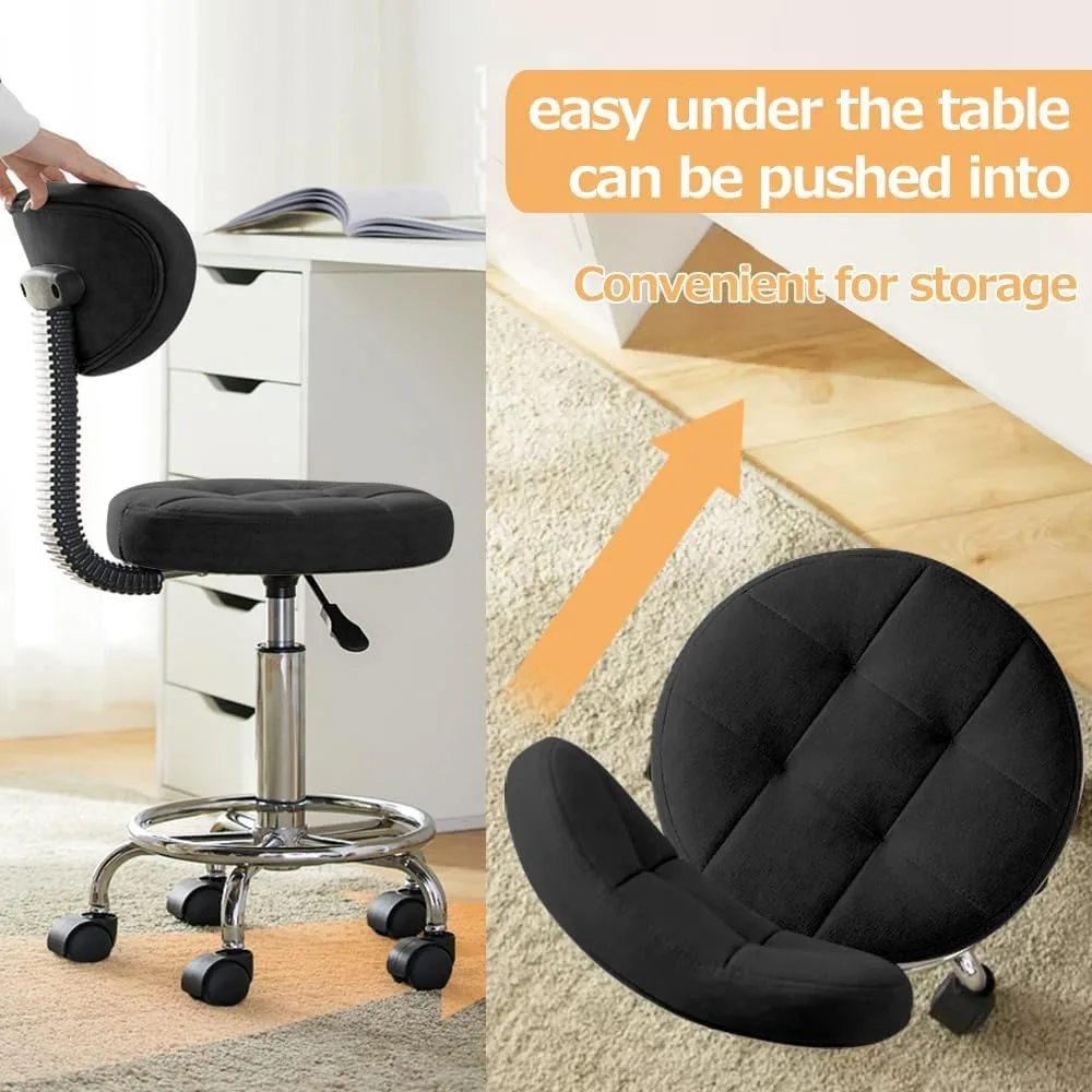 كرسي مكتب حديث كرسي كمبيوتر متدحرج مع ارتفاع خلفي منخفض قابل للتعديل للعمل في صالونات التجميل كرسي مهام دوار #6