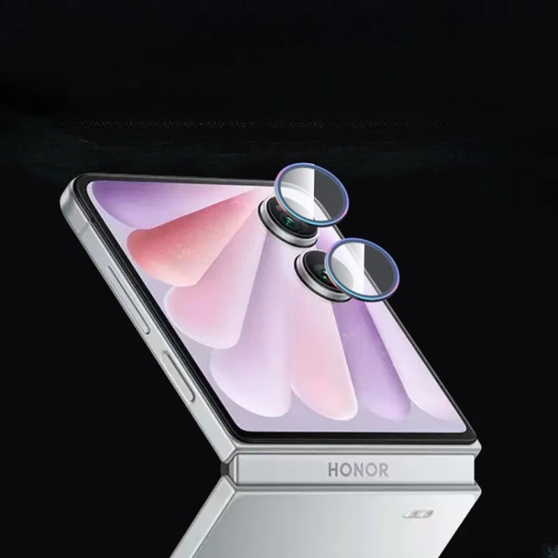 عدسة الكاميرا المعدنية طبقة رقيقة واقية ل Honor Magic V Flip2 حافظات الكاميرا الدائرية المعدنية لهاتف HONOR Magic V Flip 2 Len Glass