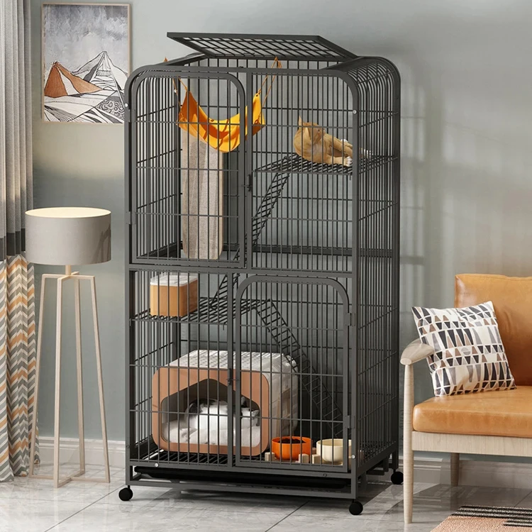 

Cat Cage Cat Villa Indoor Outdoor Luxury Comfortable Metal Assembling Iron Net Cage Detachable Pet Dog Cat Cage House