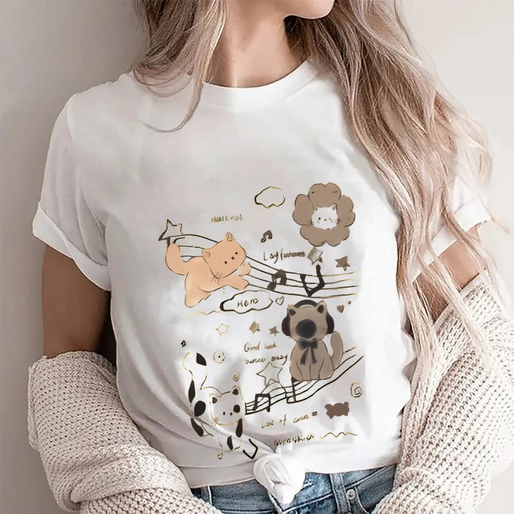 

Loose and comfortable grunge style short-sleeved T-shirt for women | Cute hand-painted style | Gothic casual